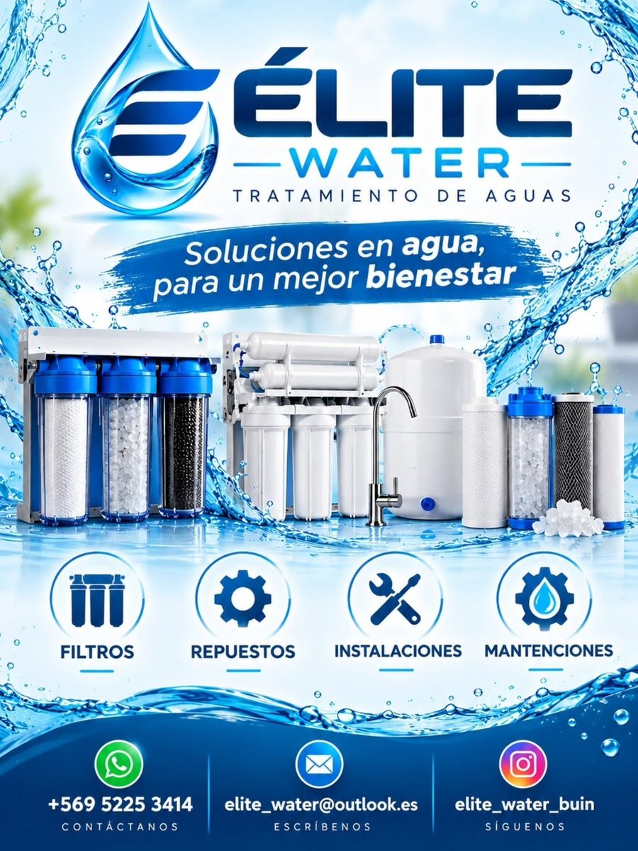 Élite Water, tratamiento de aguas: filtros, repuestos, instalaciones y mantenciones